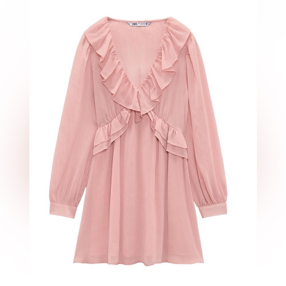 ZARA SHORT RUFFLED DRESS - Picture 2 of 5